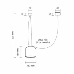 Sklep Kaja Designerska lampa wisząca do podwieszania ANT 9035 DOBO | Kaja Clearance