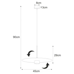 Sklep Kaja Designerska lampa wisząca, ruchoma głowica K-5457 z serii BURGAS Online