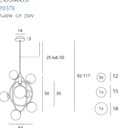 Sklep Kaja Designerska lampa wisząca z planetami MX P0378 COSMOS | Kaja Online