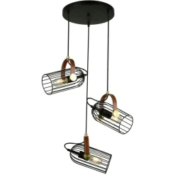 Sklep Kaja Designerska lampa wisząca PND-2445-3-BK ANTOIN | Kaja Oświetlenie Discount