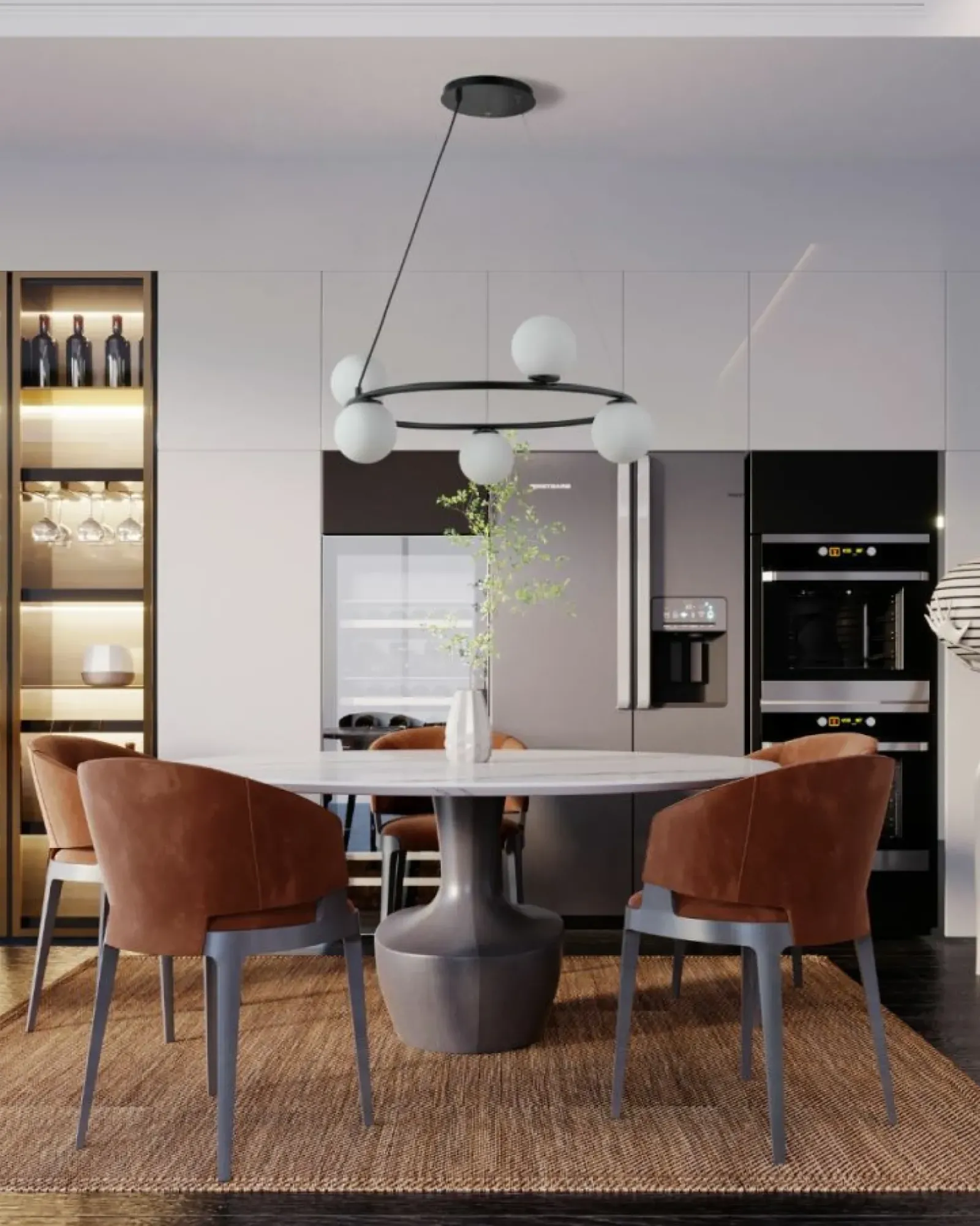 Sklep Kaja Designerska lampa wisząca z kulami, do salonu SIG 33383 GAMA KOŁO Hot