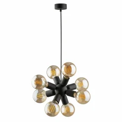 Sklep Kaja Designerska lampa wisząca na ozdobne żarówki TK 4835 z serii RUBIO czarny Fashion
