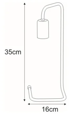 Sklep Kaja Designerska lampka stołowa bez klosza K-4054 KARNAK | Kaja Oświetlenie* Nowoczesne Lampki Stołowe