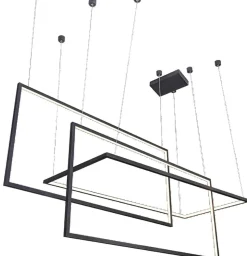 Sklep Kaja Designerska, ledowa, duża lampa wisząca AZ2914 METRIC BLACK | Kaja czarny Online