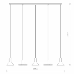 Sklep Kaja Designerska, liniowa lampa wisząca nad stół 10906 HERMANOS | Kaja czarny New