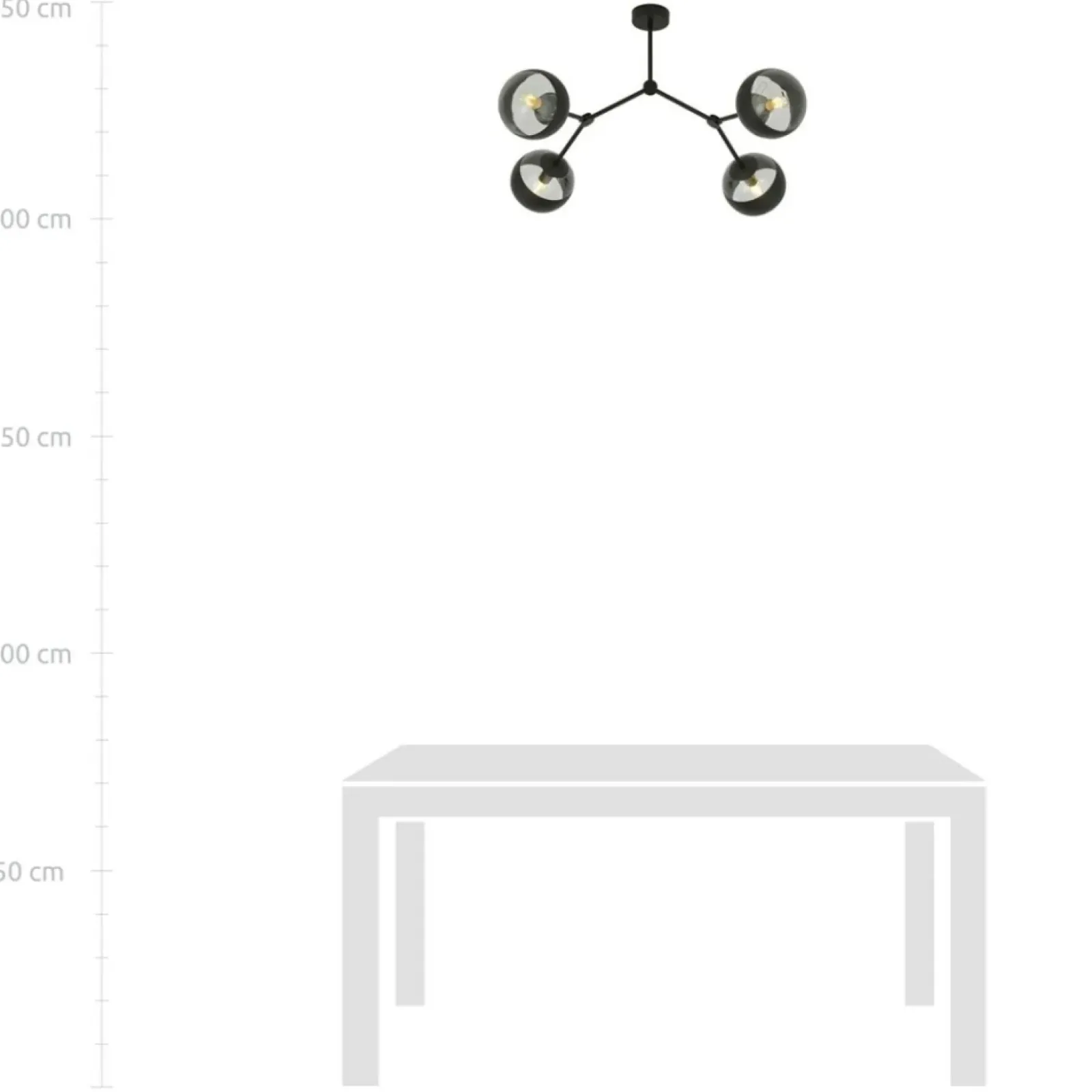 Sklep Kaja Designerska, loftowa lampa sufitowa do sypialni 1135/4 SPACE | Kaja Outlet