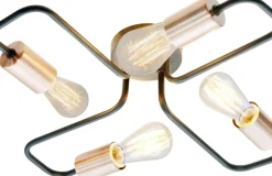 Sklep Kaja Designerska, loftowa lampa sufitowa 34-66923 HERPE | Kaja Oświetlenie czarny Sale