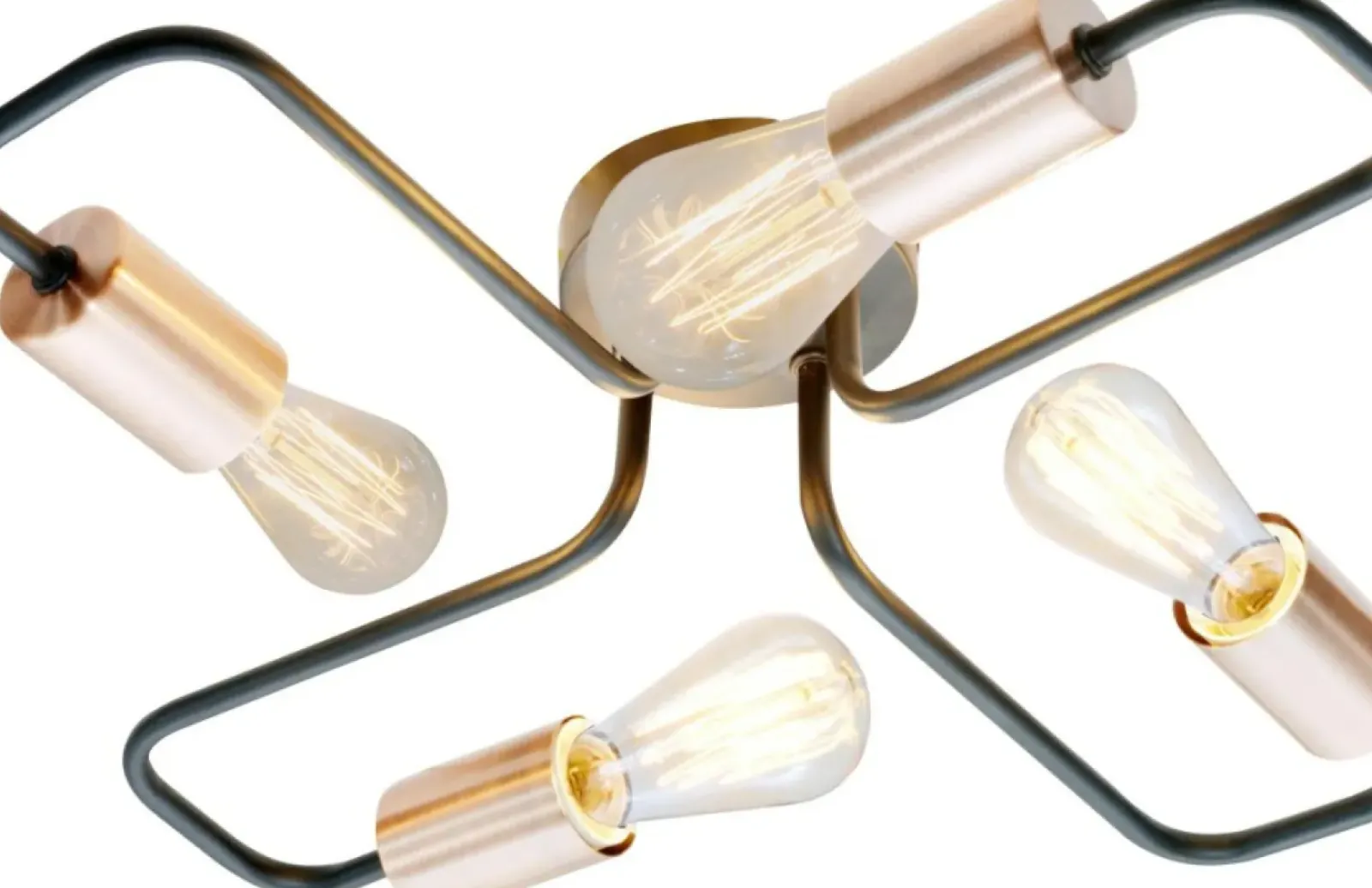 Sklep Kaja Designerska, loftowa lampa sufitowa 34-66923 HERPE | Kaja Oświetlenie czarny Sale