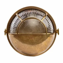 Sklep Kaja Designerska, mosiężna, okrągła lampa elewacyjna A14SZ z serii ALIVE* Kinkiety Ogrodowe
