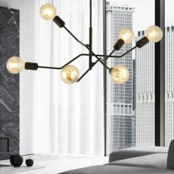 Sklep Kaja Designerska, nieregularna lampa sufitowa 1126/6 FRIX | Kaja czarny New