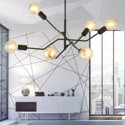 Sklep Kaja Designerska, nieregularna lampa sufitowa 1126/6 FRIX | Kaja czarny New