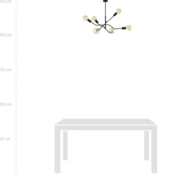 Sklep Kaja Designerska, nieregularna lampa sufitowa 1126/6 FRIX | Kaja czarny New
