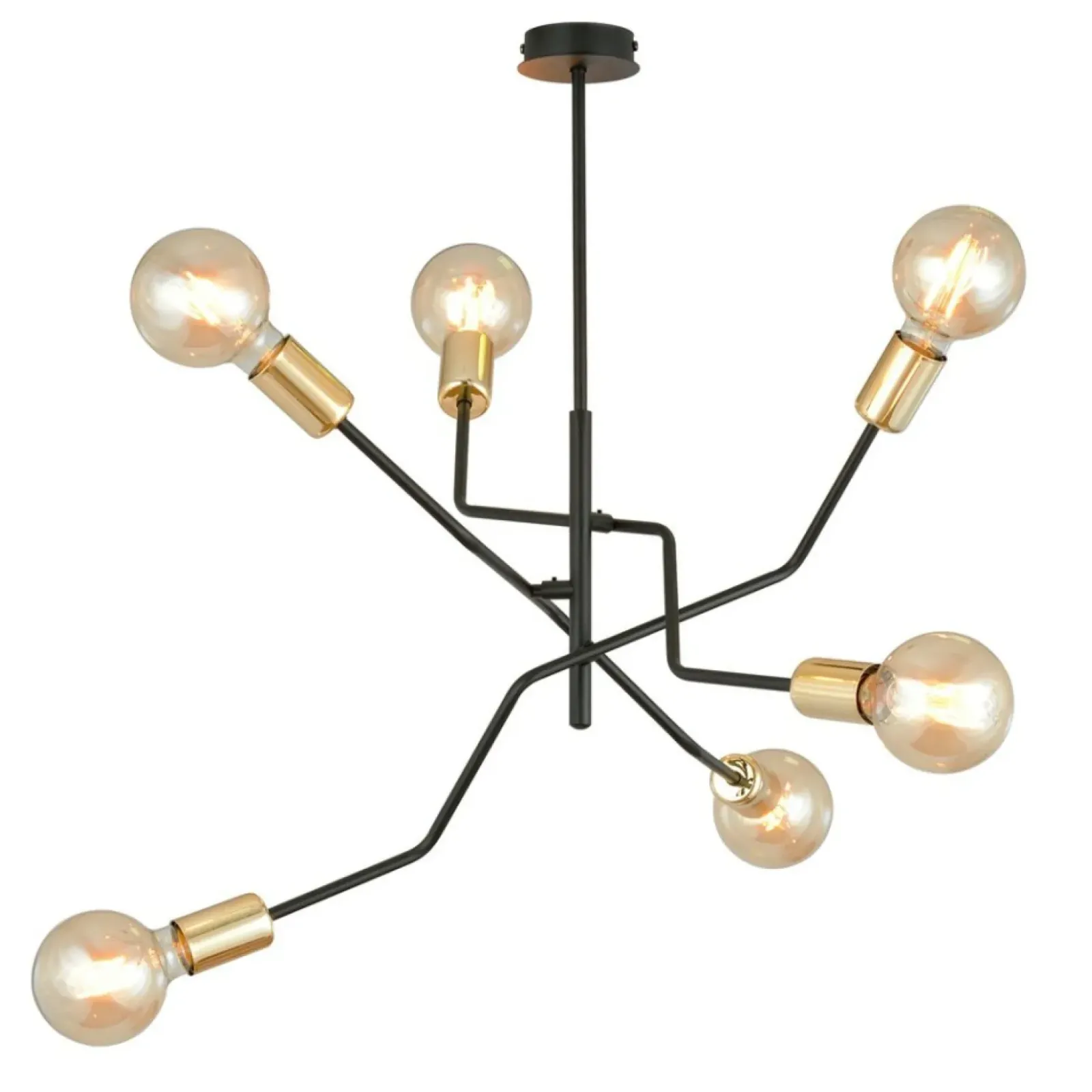 Sklep Kaja Designerska, nietuzinkowa lampa sufitowa 1125/6 BOLT | Kaja czarny Shop