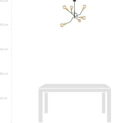 Sklep Kaja Designerska, nietuzinkowa lampa sufitowa 1125/6 BOLT | Kaja czarny Shop