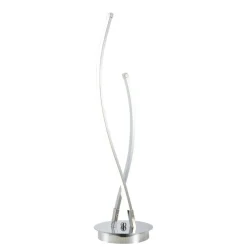 Sklep Kaja Designerska, srebrna lampka do salonu K-8078 JUSTIN | Kaja Oświetlenie* Nowoczesne Lampki Stołowe|Lampy Led