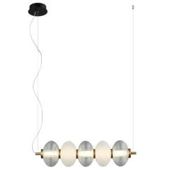 Sklep Kaja Designerska, szeroka lampa wisząca LED PND-84938-4-BK TESTA | Kaja Flash Sale