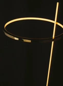 Sklep Kaja Designerska, złota lampa stojąca MX F0050 LOZANNA | Kaja Oświetlenie* Lampy Led