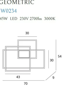 Sklep Kaja Designerski, geometryczny kinkiet MX W0234 GEOMETRIC | Kaja* Lampy Led
