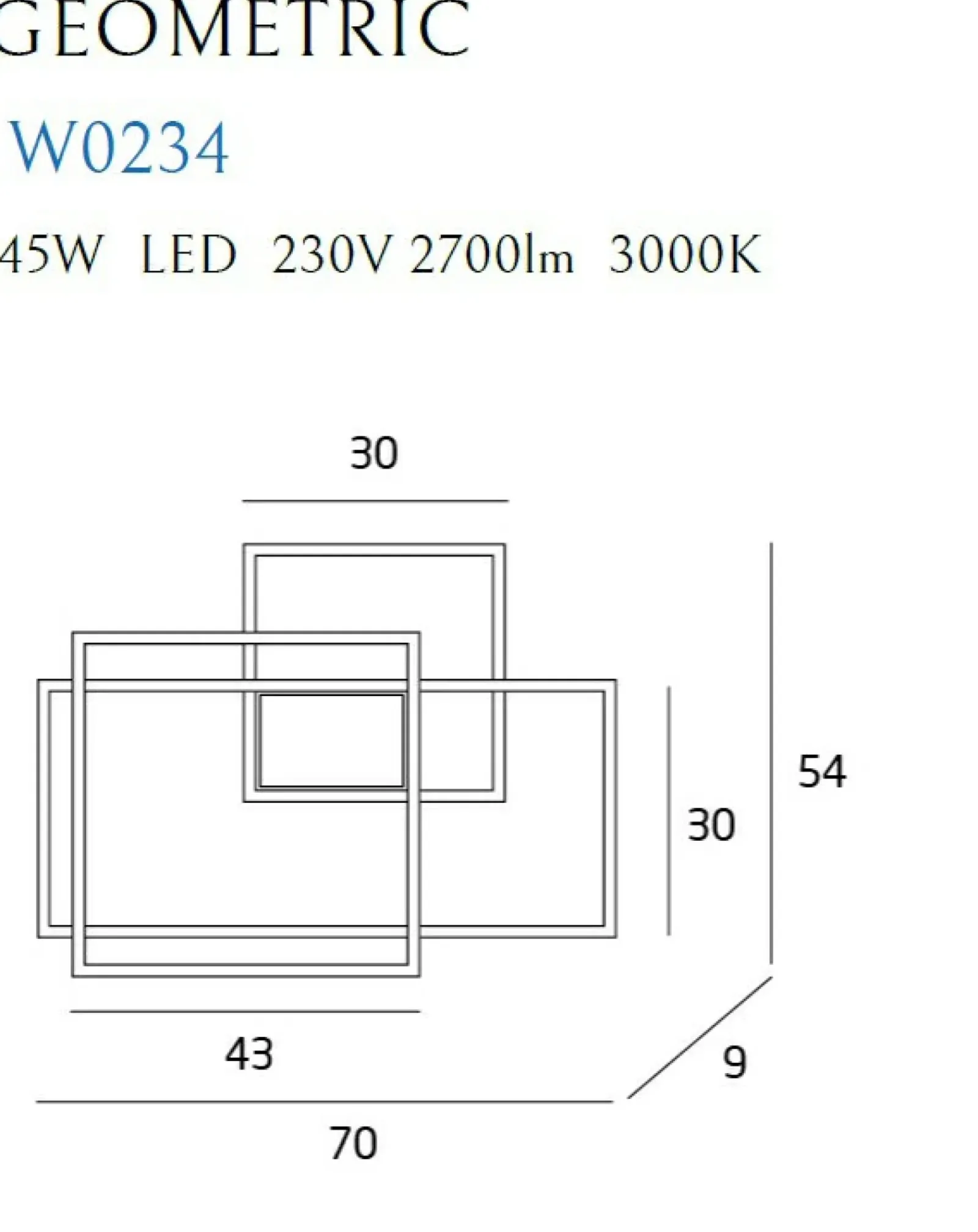 Sklep Kaja Designerski, geometryczny kinkiet MX W0234 GEOMETRIC | Kaja* Lampy Led