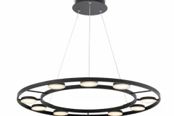 Sklep Kaja Designerski, ledowy żyrandol okrąg MOD070PL-L63B3K FAD | Kaja czarny Shop