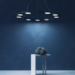 Sklep Kaja Designerski, ledowy żyrandol okrąg MOD070PL-L63B3K FAD | Kaja czarny Shop