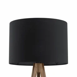 Sklep Kaja Drewniana lampa stojąca z abażurem TK 16005 GRAND ORZECH | Kaja* Lampy Podłogowe Z Abażurem|Tradycyjne Lampy Podłogowe