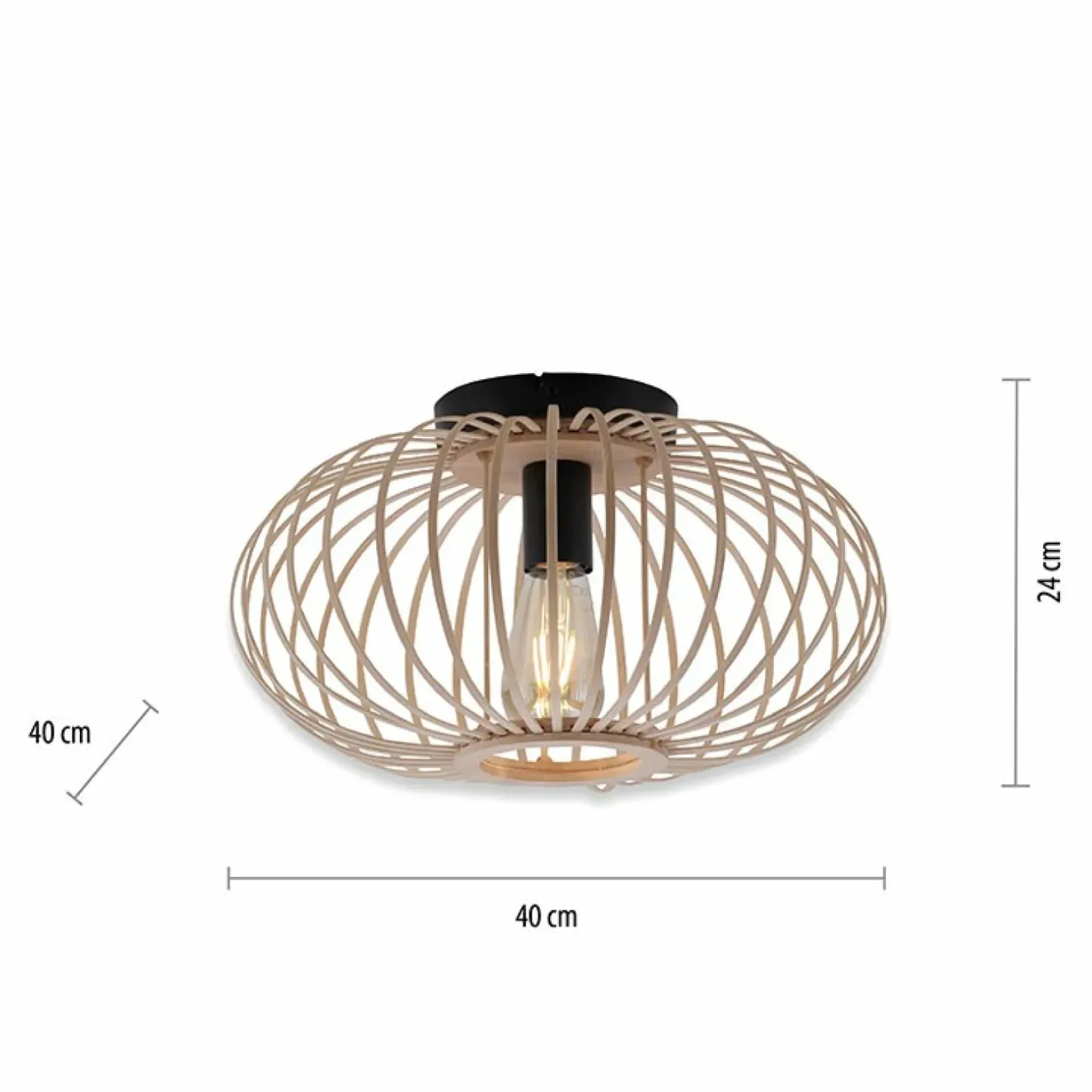 Sklep Kaja Drewniana lampa sufitowa w stylu EKO 11410-79 z serii RACOON | Kaja drewno Online