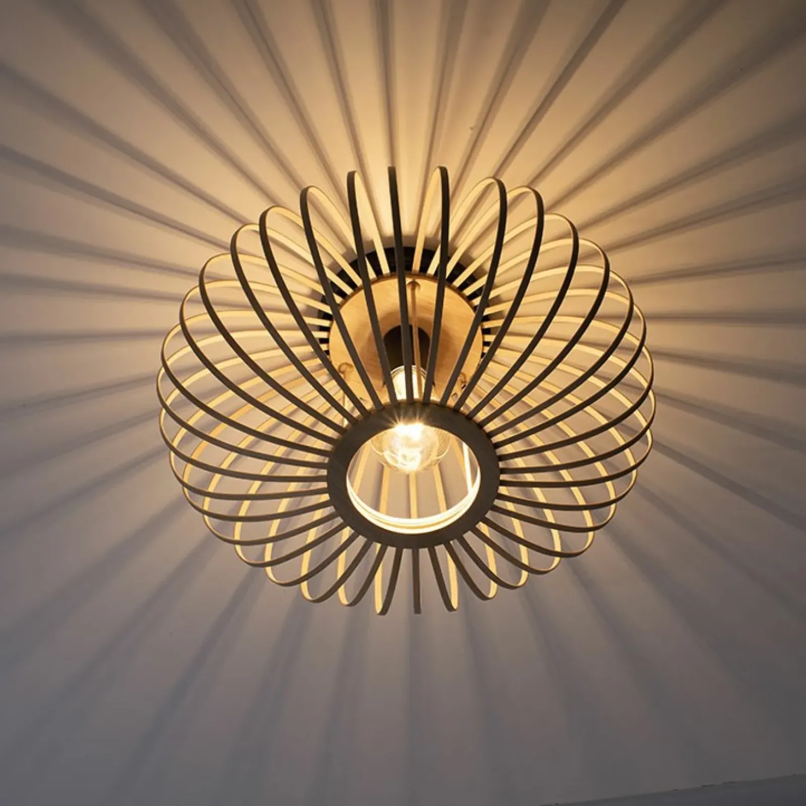 Sklep Kaja Drewniana lampa sufitowa w stylu EKO 11410-79 z serii RACOON | Kaja drewno Online