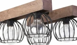 Sklep Kaja Drewniana lampa sufitowa z drucianymi kloszami SIG 31575 z serii MILAN Discount