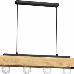 Sklep Kaja Drewniana lampa wisząca nad stół w jadalni LX 1637 MILUZA | Kaja Outlet