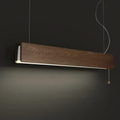 Sklep Kaja Drewniana lampa wisząca, o regulowanej wysokości 7522 | Kaja palonydąb Outlet