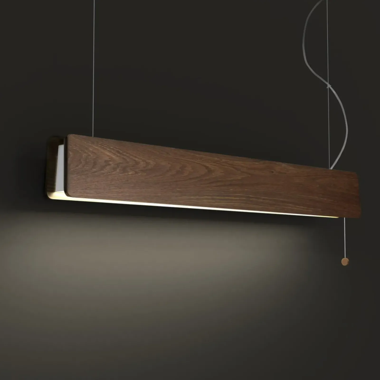 Sklep Kaja Drewniana lampa wisząca, o regulowanej wysokości 7522 | Kaja palonydąb Outlet
