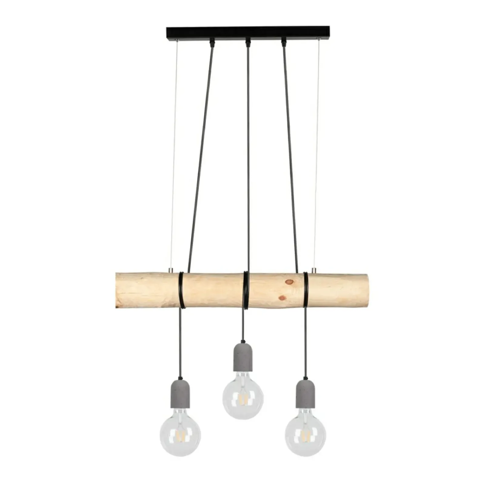 Sklep Kaja Drewniana lampa wisząca z betonem 68499304 TRABO CONCRETE | Kaja Outlet