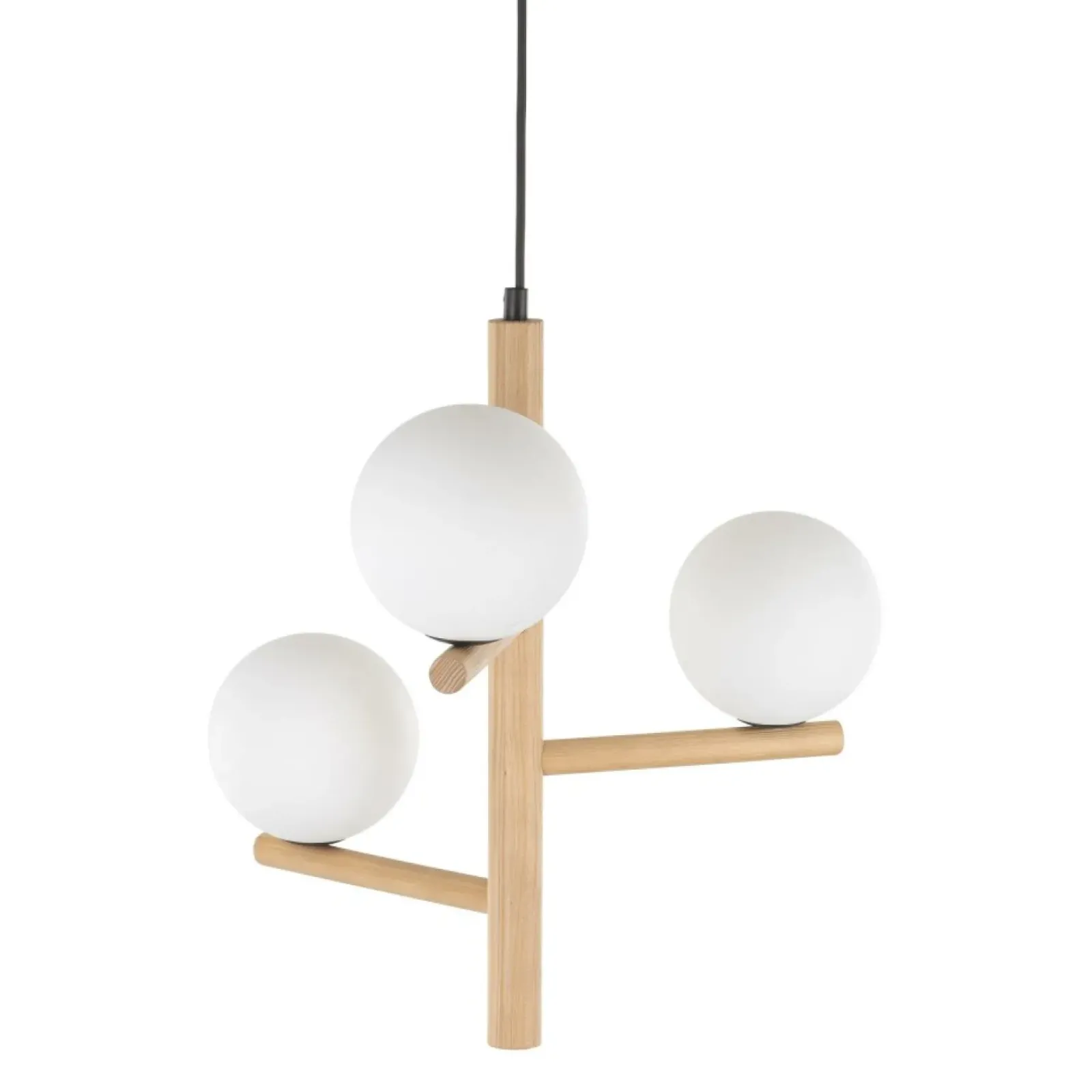 Sklep Kaja Drewniana lampa wisząca z okrągłymi kloszami TK 6799 serii ESTERA WOOD Store