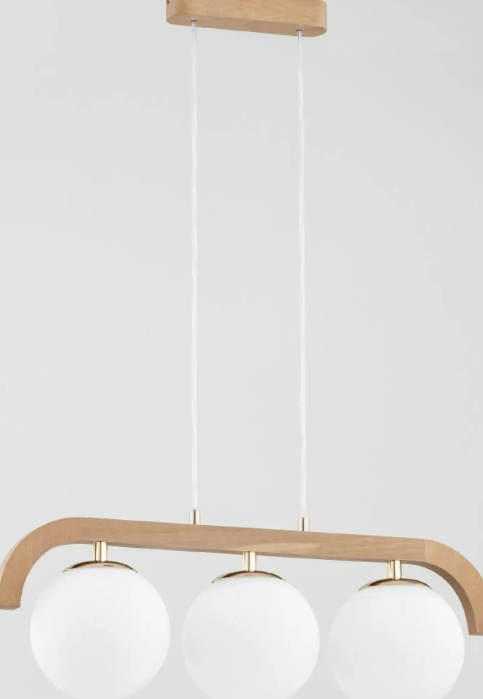 Sklep Kaja Drewniana lampa wisząca ze złotymi akcentami AL 63086 | Kaja Shop