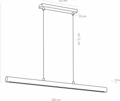 Sklep Kaja Drewniana listwa wisząca LED nad stół TK 4194 ROLLO | Kaja Oświetlenie Outlet