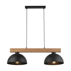 Sklep Kaja Drewniana listwa wisząca z czarnymi kloszami TK 4711 z serii OSLO Flash Sale