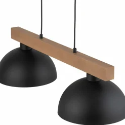 Sklep Kaja Drewniana listwa wisząca z czarnymi kloszami TK 4711 z serii OSLO Flash Sale