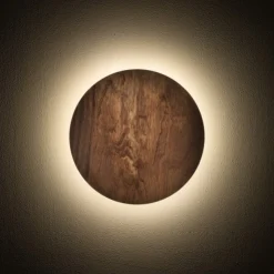 Sklep Kaja Drewniany, ozdobny kinkiet ⌀15cm 3000K 11288 RING TIMBER LED | Kaja* Lampy Led