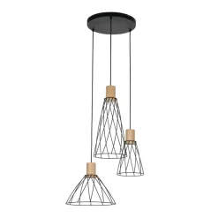 Sklep Kaja Druciana lampa wisząca do salonu TK 10188 MODESTO WOOD SOSNA | Kaja Best Sale