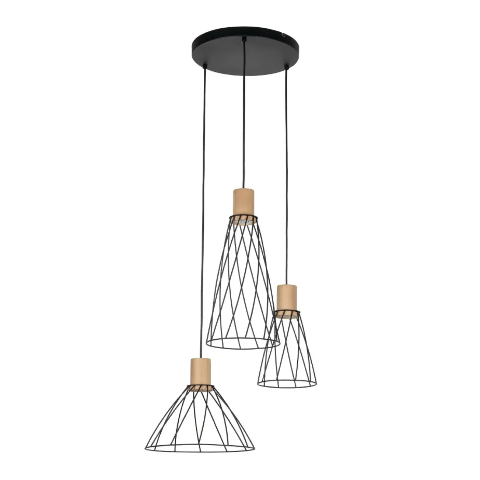 Sklep Kaja Druciana lampa wisząca do salonu TK 10188 MODESTO WOOD SOSNA | Kaja Best Sale