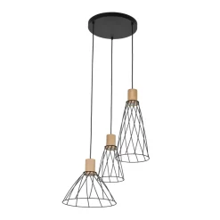 Sklep Kaja Druciana lampa wisząca do salonu TK 10188 MODESTO WOOD SOSNA | Kaja Best Sale