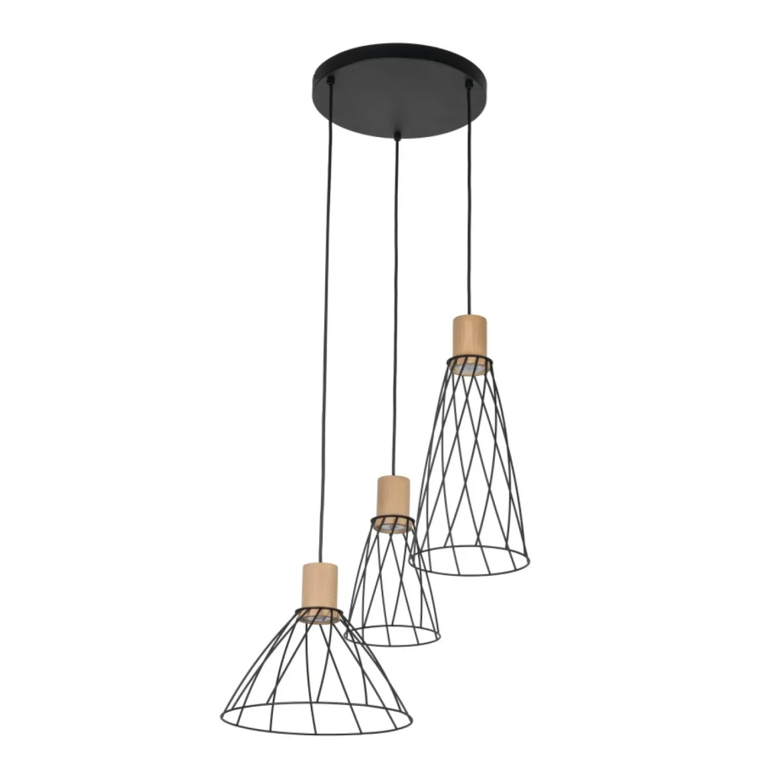 Sklep Kaja Druciana lampa wisząca do salonu TK 10188 MODESTO WOOD SOSNA | Kaja Best Sale