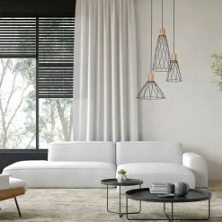 Sklep Kaja Druciana lampa wisząca do salonu TK 10188 MODESTO WOOD SOSNA | Kaja Best Sale