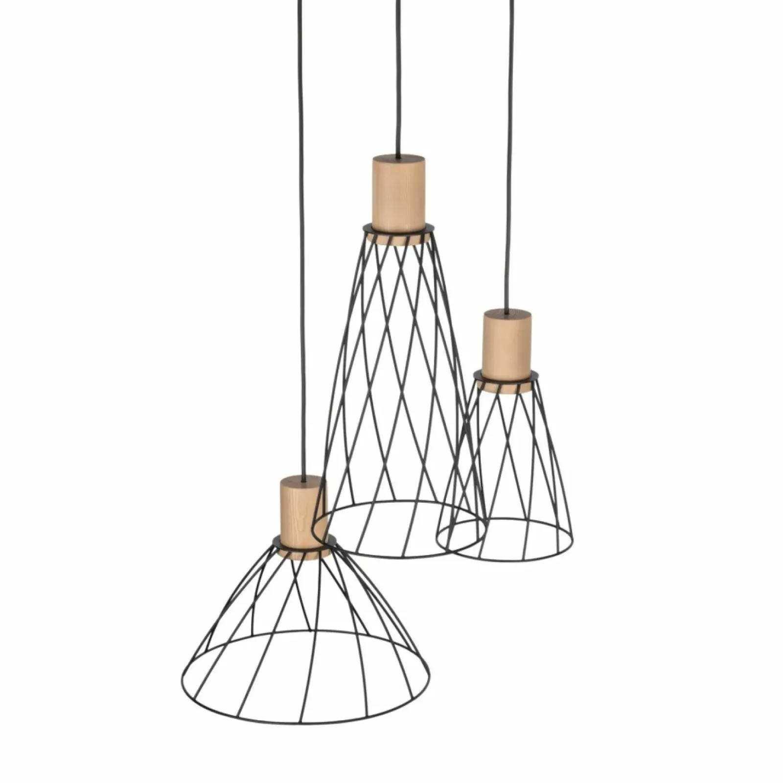 Sklep Kaja Druciana lampa wisząca do salonu TK 10188 MODESTO WOOD SOSNA | Kaja Best Sale