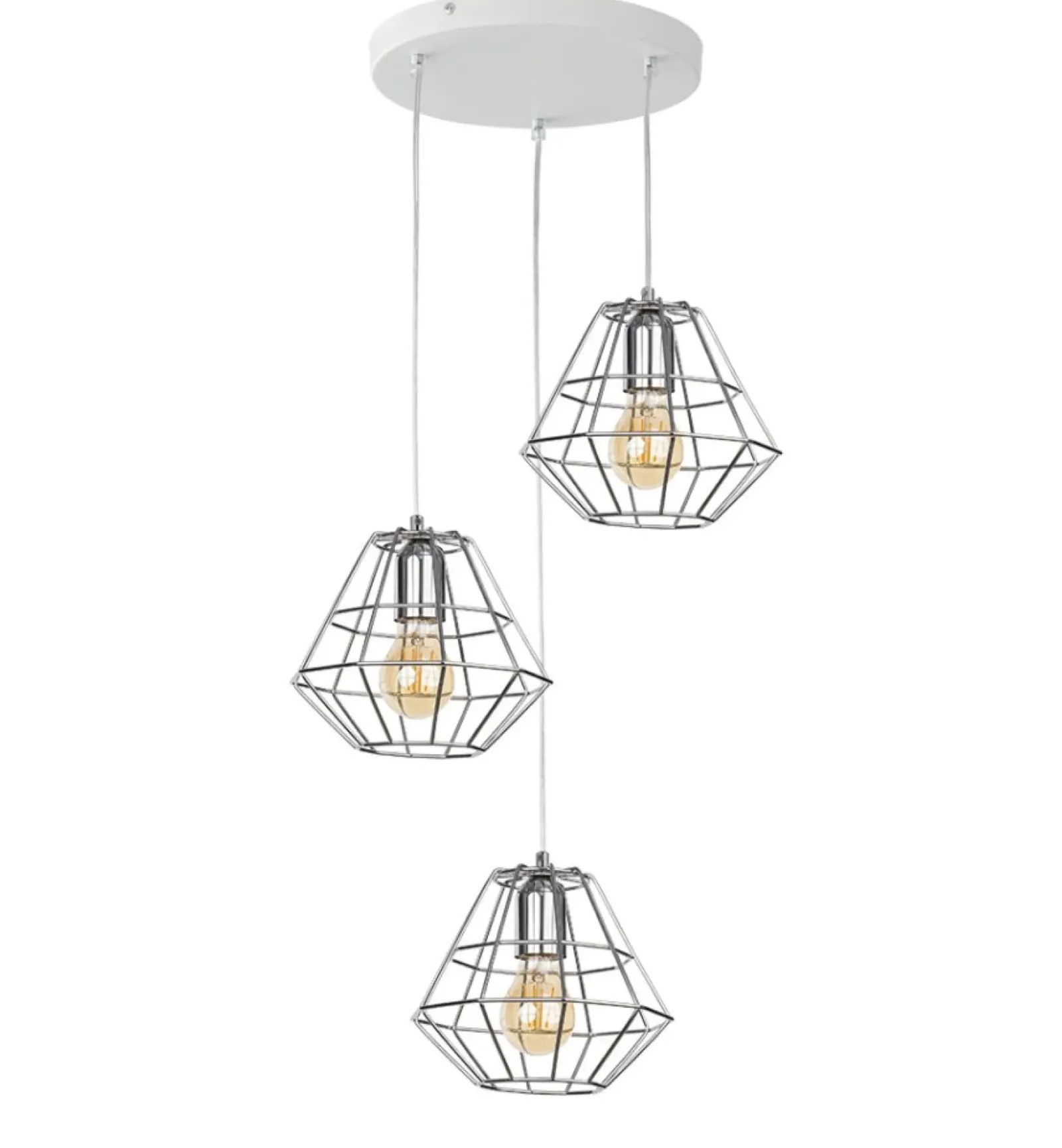 Sklep Kaja Druciana lampa wisząca do salonu TK 4277 z serii DIAMOND SILVER | Kaja chrom Cheap