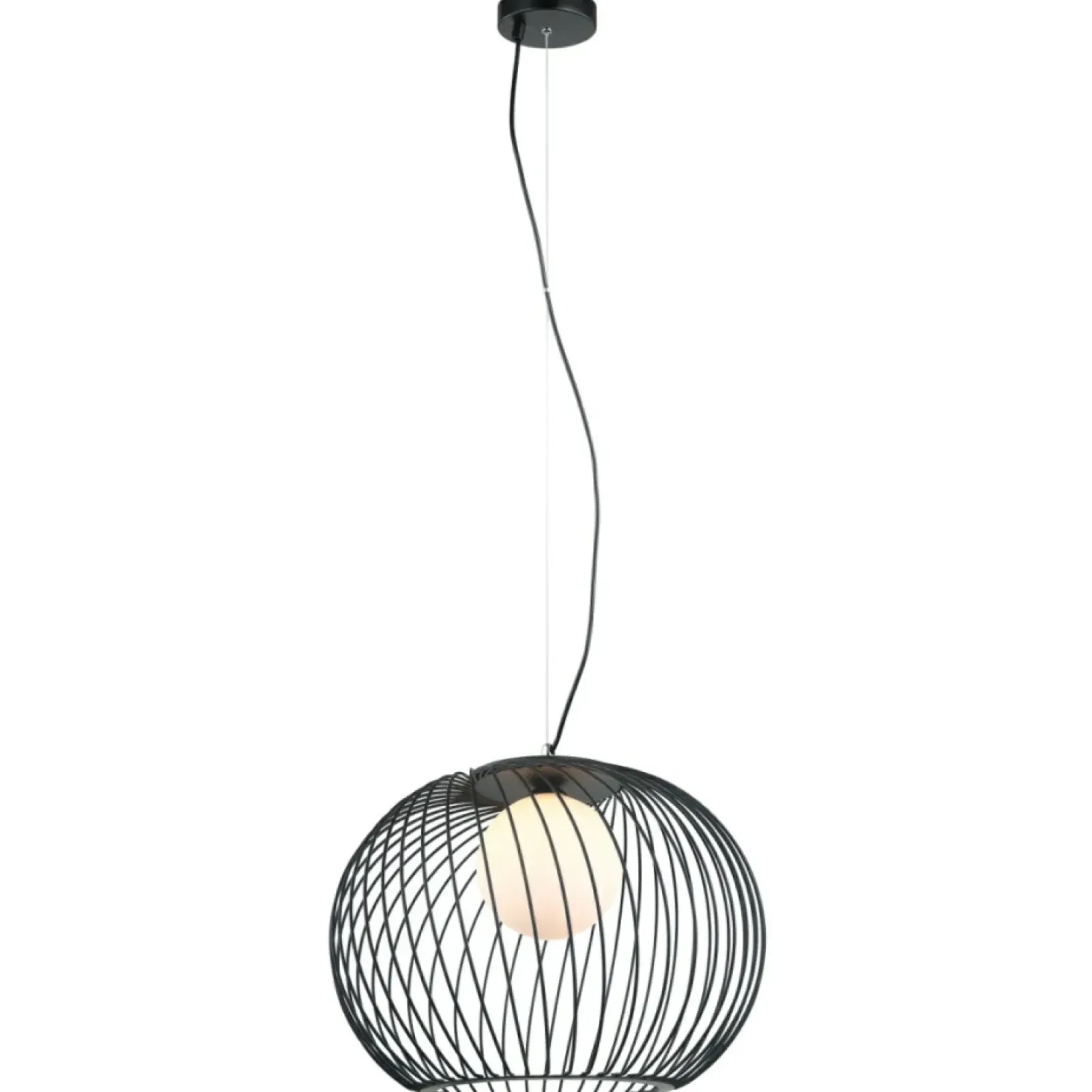 Sklep Kaja Druciana lampa wisząca z kloszem MDM-3842-1 BK CLARISA | Kaja Cheap