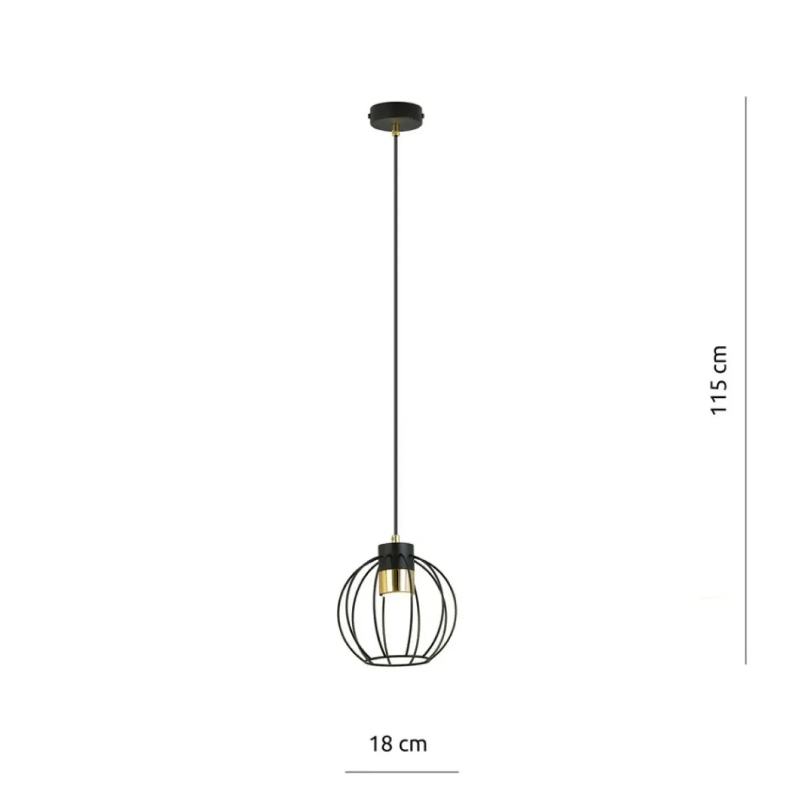 Sklep Kaja Druciana lampa wisząca ze złotym akcentem 1200/1 z serii AJAX | Kaja Flash Sale