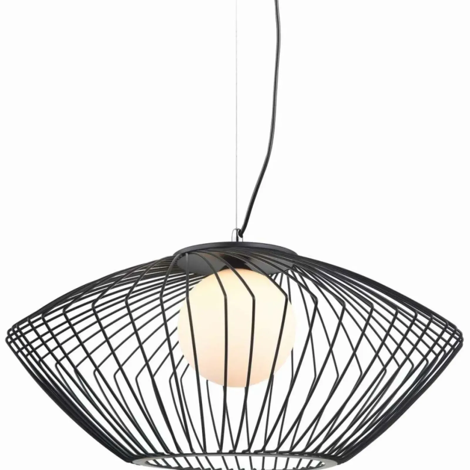 Sklep Kaja Druciana lampa z białym kloszem MDM-3844-1 BK ZENO | Kaja Oświetlenie Cheap