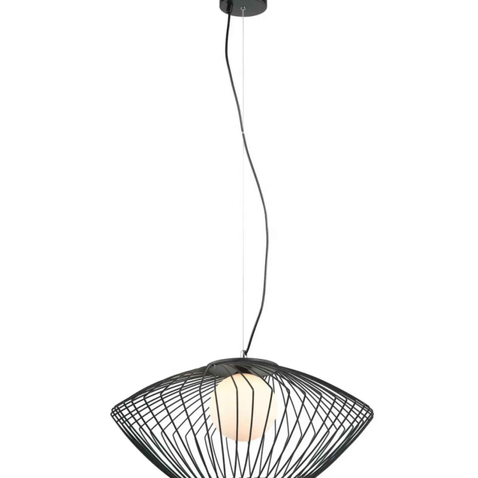 Sklep Kaja Druciana lampa z białym kloszem MDM-3844-1 BK ZENO | Kaja Oświetlenie Cheap